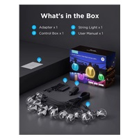 Govee RGBICW Smart zahradní řetěz 15 žárovek Matter