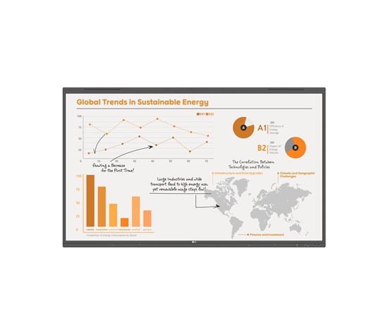 LG 75" signage CreateBoard Pro 75TR3PN-B UHD, 16/7, Android 13