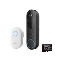 REOLINK bezpečnostní video zvonek D340B + Chime + 64GB microSD
