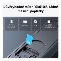REOLINK bezpečnostní video zvonek D340B + Chime + 64GB microSD