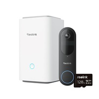 REOLINK bezpečnostní video zvonek D340B + Hub 1 + 128GB microSD