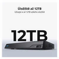 REOLINK bezpečnostní NVR jednotka NVS16, Kapacita až 12TB, 4TB HDD, 16 Kanálů s 16MP