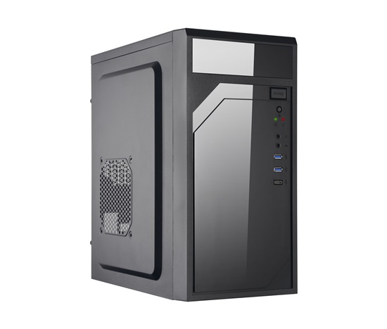 EUROCASE skříň ML M6-590B, Midi Tower, 2x USB 3.0, 2x audio, bez zdroje