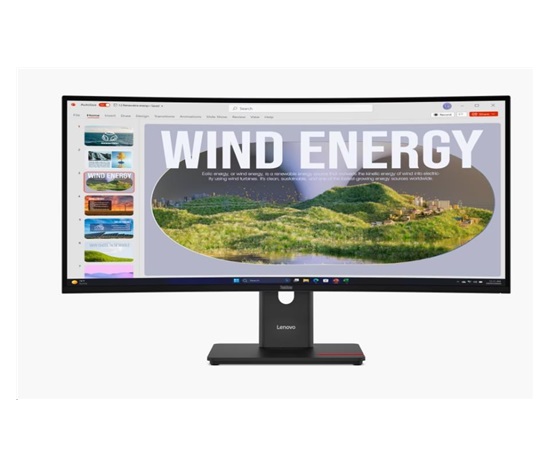 LENOVO LCD ThinkVision T34WD-40- 34",IPS,mat,21:9,3440x1440,178/178,4/6ms,300cd/m2,3000:1,DP,HDMI,VESA,3Y