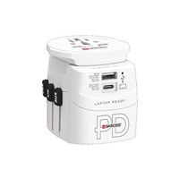 SKROSS cestovní adaptér PRO Light USB AC45PD - World, UK+USA+AUS/CN, univerzální, uzemněný, USB A+C 45W
