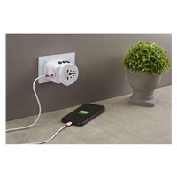 SKROSS cestovní adaptér PRO Light USB AC45PD - World, UK+USA+AUS/CN, univerzální, uzemněný, USB A+C 45W