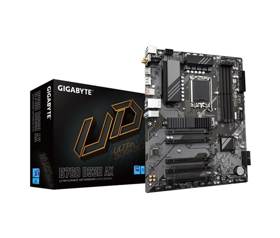BAZAR - GIGABYTE MB Sc LGA1700 B760 DS3H AX, Intel B760, 4xDDR5, 1xDP, 1xHDMI, WI-FI - Po opravě (Komplet)