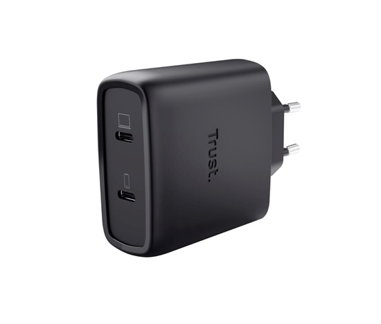 TRUST GaN Nabíječka MAXO 65W 2-Port, USB-C, černá