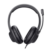 TRUST sluchátka AYDA Max, USB-C/USB-A, černá