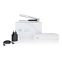 GHD Unplugged žehlička na vlasy, bezdrátová, USB-C, automatické vypnutí, bílá