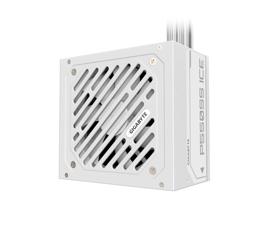 GIGABYTE zdroj P550SS ICE, 550W, 80+ Silver, 120mm, ATX 3.0, bílá