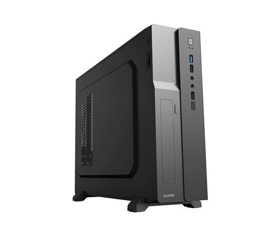 1stCOOL skříň COMPACT 1, Micro Tower, AU, USB 3.0, USB-C, CR, 1x 80mm Fan, černá