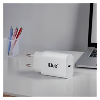 Club3D Nabíječka, USB-C, Power Delivery 15V/2A, 2-pack, bílá
