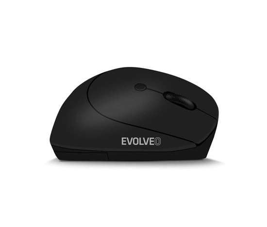EVOLVEO LadyErgo, tichá vertikální ergonomická myš, 2.4GHz, černá