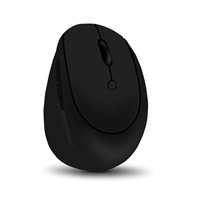 EVOLVEO LadyErgo, tichá vertikální ergonomická myš, 2.4GHz, černá