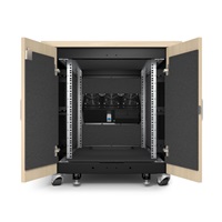 APC NetShelter Soundproof, 12U, Server Rack Enclosure, Maple