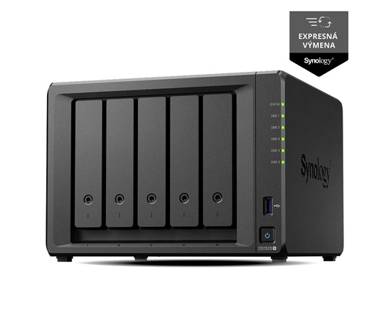 Synology DS1525+ DiskStation (4C/RyzenV1500B/2,2GHz/8GBRAM/5xSATA/2xM.2/2xUSB3.2/2x2,5GbE/1xPCIe/1xUSB-C)