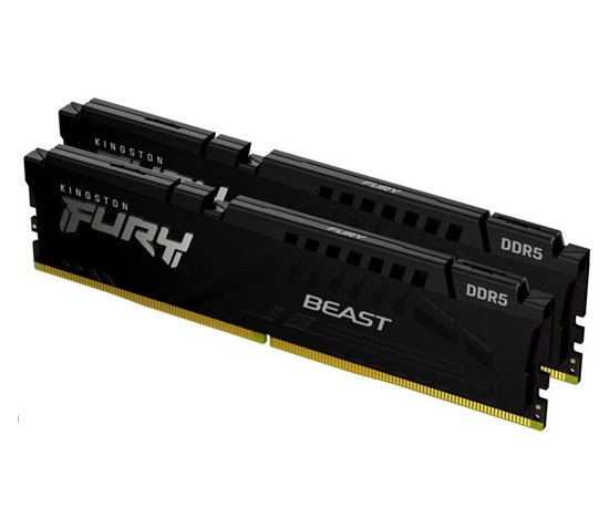 KINGSTON DIMM DDR5 128GB (Kit of 2) 5600MT/s CL40 FURY Beast Černá