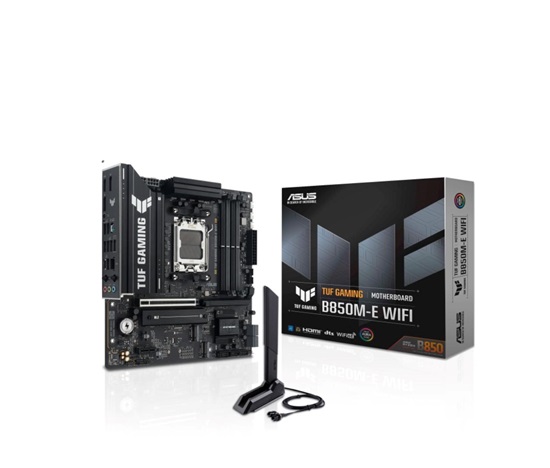 ASUS MB Sc AM5 TUF GAMING B850M-E WIFI, AMD B850, 4xDDR5, 2xDP, 1xHDMI, WiFi, mATX