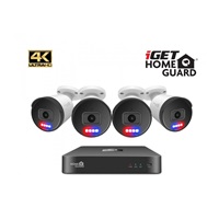 BAZAR iGET HOMEGUARD HGNVK88504 - PoE 4K UltraHD NVR CCTV 8CH + 4x kamera - poškozený obal