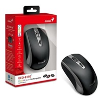 GENIUS myš ECO-8150/ 1200 dpi/ bezdrátová/ dobíjecí/ Copilot/ černo-šedá