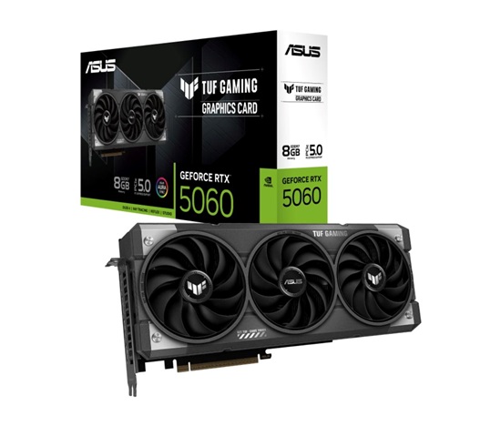 ASUS VGA NVIDIA GeForce RTX 5060 TUF GAMING 8GB, 8GB GDDR7, 3xDP, 1xHDMI