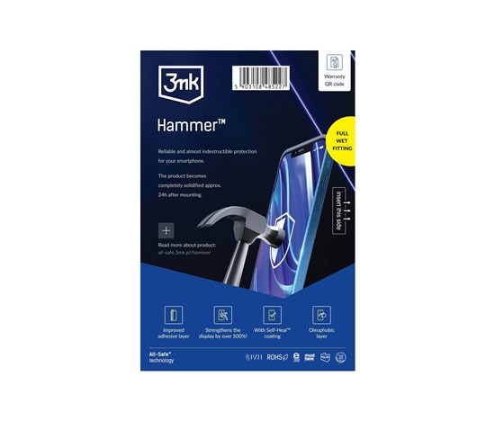 3mk All-Safe Hammer - AIO fólie Phone Dry & Wet Fitting v2.0 25 pcs