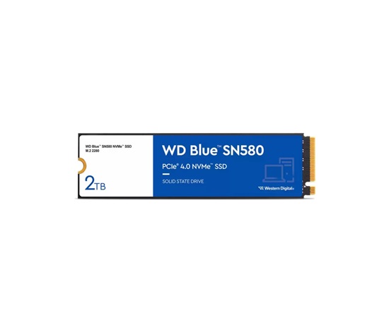 BAZAR VADNE - WD BLUE SSD NVMe 2TB PCIe SN580,Gen4 , (R:4150, W:4150MB/s)