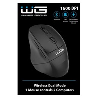 WG - Bezdrátová myš WG5 SeaMouse, 2v1, bluetooth + USB dongle, černá
