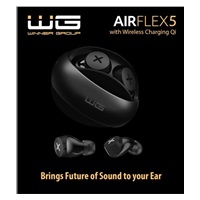 WG - Bluetooth sluchátka WG AirFlex 5, ENC, podpora Qi, černá