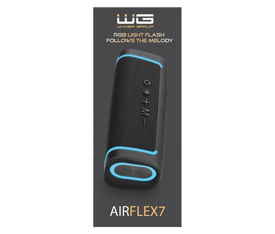 WG - Bluetooth Speaker WG AirFlex7, 10W, TWS, LED, černá