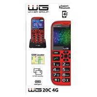 WG - Mobilní telefon WG20C, 4G, tlačítkový, červená