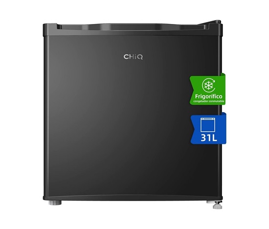 CHiQ CSD31D4E minibar, 31 litrů, 2 přihrádky, -24 °C až +10 °C, mrazák - lednice, 41 dB - rozbaleno, testováno