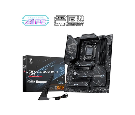 MSI MB Sc AM5 X870E GAMING PLUS WIFI, AMD X870E, 4xDDR5, 1xHDMI, 1xThunderbolt, WI-FI