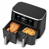 Ninja AF400EU horkovzdušná fritéza, 9,5 l, duální zóna, 2470 W, 6 programů, digitální ovládání