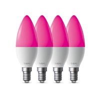 TP-Link Tapo L430C(4-pack) chytrá WiFi stmívatelná LED žárovka (barevná,2500K-6500K,470lm,2,4GHz,E14)