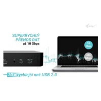 i-tec Universal Intelligent Dual Display Docking Station, Power Delivery 100W