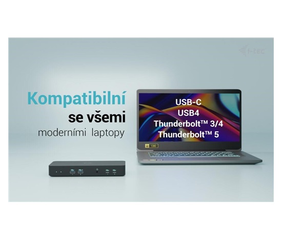 i-tec USB-C Intelligent Triple Display Docking Station, Power Delivery 100W