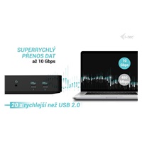 i-tec USB-C Intelligent Triple Display Docking Station, Power Delivery 100W