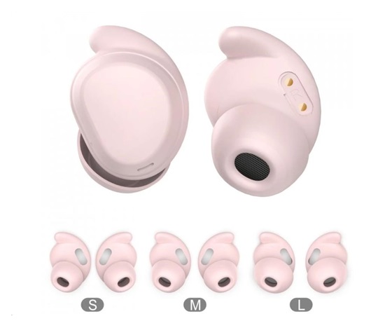 WG - Bluetooth sluchátka WG AirFlex 4, Sleeping Buds, ANC, růžová