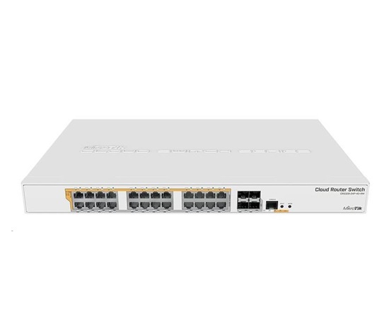 MikroTik Cloud Router Switch CRS328-24P-4S+RM, 800MHz CPU,512MB RAM, 24xLAN, 4xSFP+ slot, vč. L5 - rozbaleno