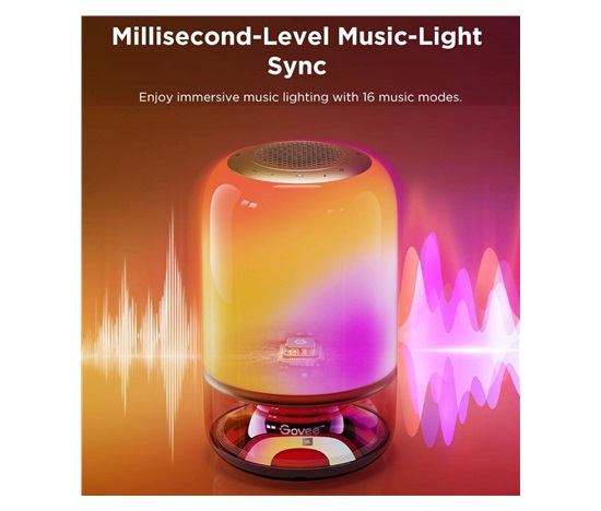 Govee Table Lamp 2 RGBW Akumulátorová lampa s reproduktorem - zvuk od JBL