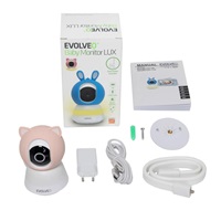 EVOLVEO Baby Monitor LUX, Chytrá 360° videochůvička s nočním viděním, detekcí pláče a pohybu, růžová