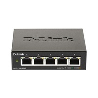 BAZAR - D-Link DGS-1100-05V2 5-port Gigabit Smart Managed switch, fanless - Poškozený obal (Komplet)