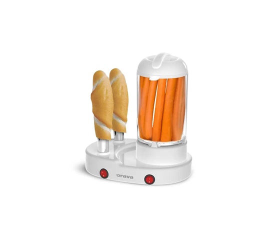 Orava HM-04 hotdogovač s možností přípravy vajec, 400 W, až 6 párků, bílá