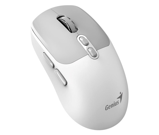 GENIUS myš NX-8080S BT/ duální Bluetooth + 2,4GHz/ 1600 dpi/ Copilot/ bezdrátová/ tichá/ bílošedá