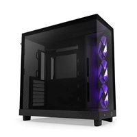 NZXT skříň H6 Flow RGB dvoukomorová / MidT / 3x120mm RGB fan / 2xUSB 3.2 / USB-C / prosklená / černá