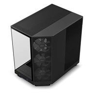 NZXT skříň H6 Flow RGB dvoukomorová / MidT / 3x120mm RGB fan / 2xUSB 3.2 / USB-C / prosklená / černá
