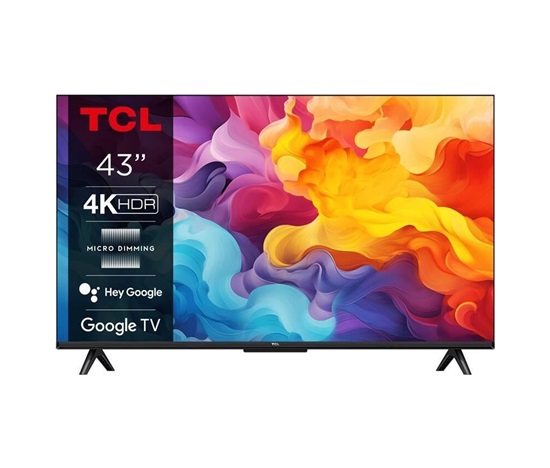 BAZAR - TCL 43V6B 43" TV, 4K Ultra HD, LED, HDR, Google TV, Chromecast, Bluetooth, Wi-Fi - poškozený obal