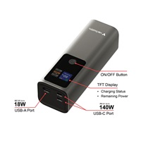 VERBATIM Powerbanka Charge ‘n‘ Go, 27000 mAh, 2x USB-C 140W, 1x USB-A 18W, Šedá